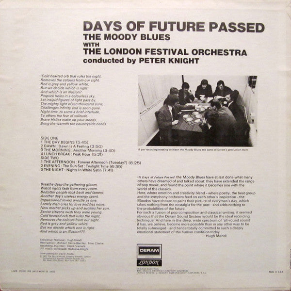 The Moody Blues With The London Festival Orchestra Conducted By Peter Knight (5) : Days Of Future Passed (LP, Album, AL )