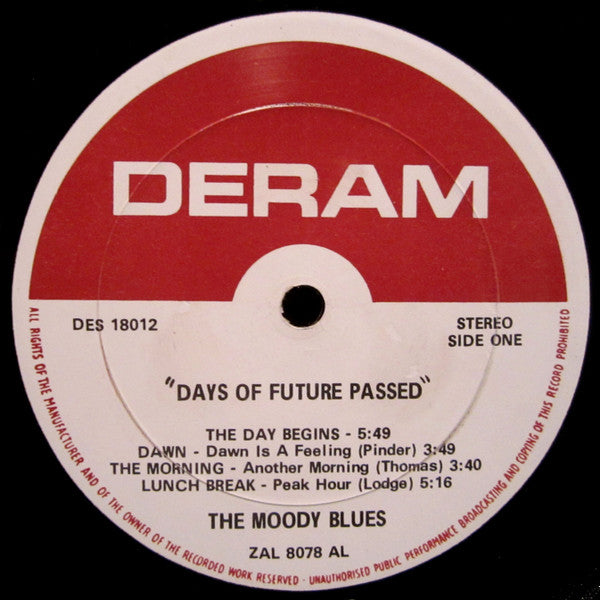 The Moody Blues With The London Festival Orchestra Conducted By Peter Knight (5) : Days Of Future Passed (LP, Album, AL )