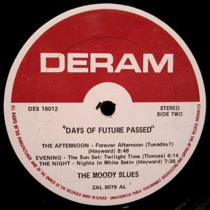 The Moody Blues With The London Festival Orchestra Conducted By Peter Knight (5) : Days Of Future Passed (LP, Album, AL )