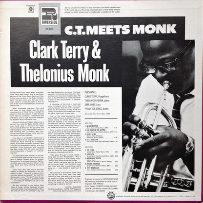 Clark Terry And Thelonious Monk : C.T. Meets Monk (LP, Album, RE, RM)