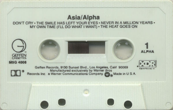 Asia (2) : Alpha (Cass, Album, Win)