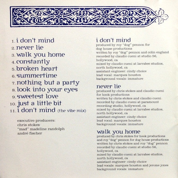 Immature : Playtyme Is Over (CD, Album, UNI)