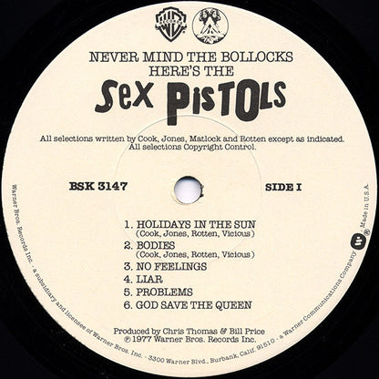 Sex Pistols : Never Mind The Bollocks Here's The Sex Pistols (LP, Album, Win)