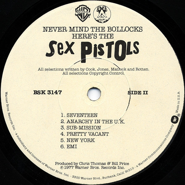 Sex Pistols : Never Mind The Bollocks Here's The Sex Pistols (LP, Album, Win)