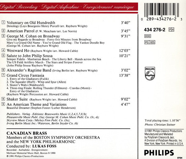 Canadian Brass* / Members Of The Boston Symphony Orchestra And The New York Philharmonic* : Red, White & Brass (CD, Album)