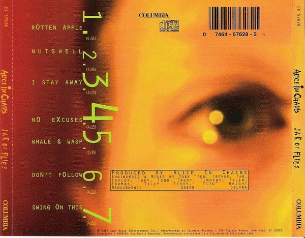 Alice In Chains : Jar Of Flies (CD, EP, No )