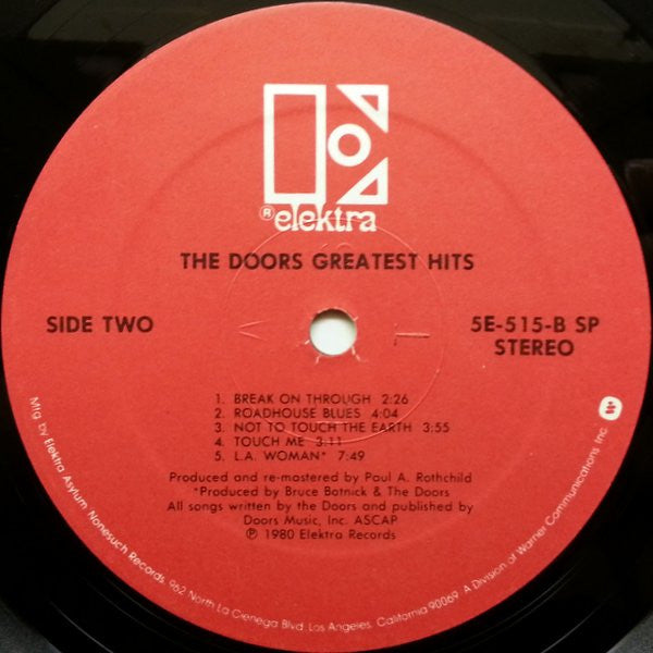 The Doors : Greatest Hits (LP, Comp, SP-)
