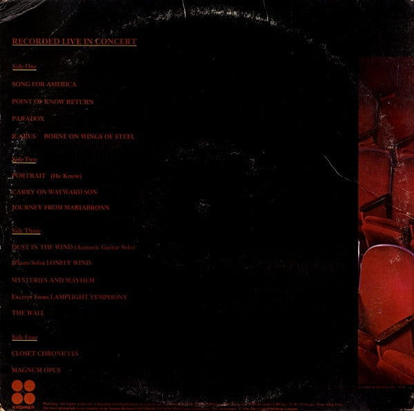 Kansas (2) : Two For The Show (2xLP, Album, Ter)