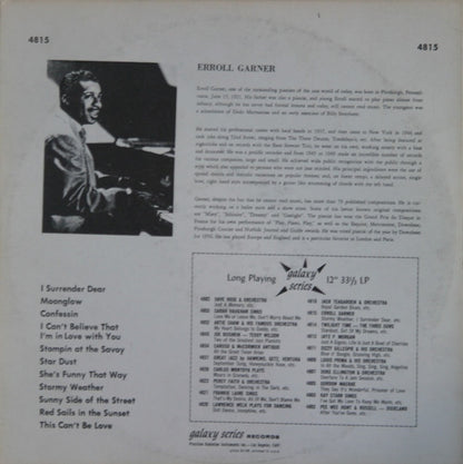 Errol Garner* : Errol Garner Plays (LP, Album, Mono)