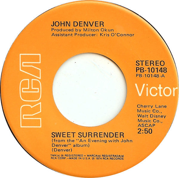 John Denver : Sweet Surrender (7", Single, Hol)