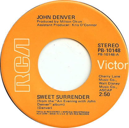 John Denver : Sweet Surrender (7", Single, Hol)