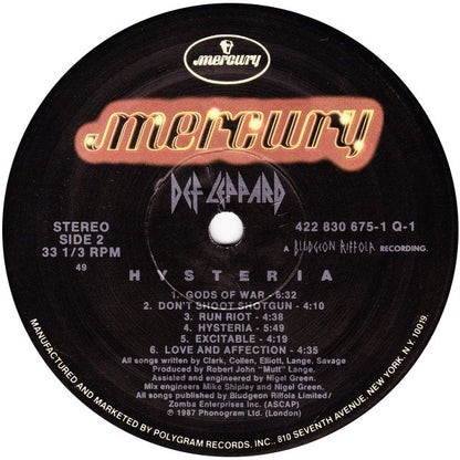 Def Leppard : Hysteria (LP, Album, 49)