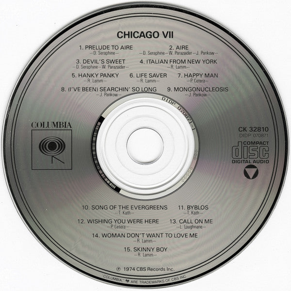 Chicago (2) : Chicago VII (CD, Album, RE, RM)