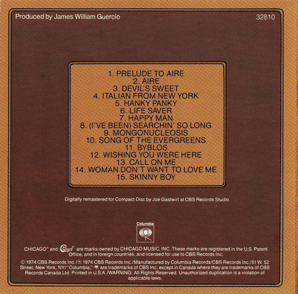 Chicago (2) : Chicago VII (CD, Album, RE, RM)