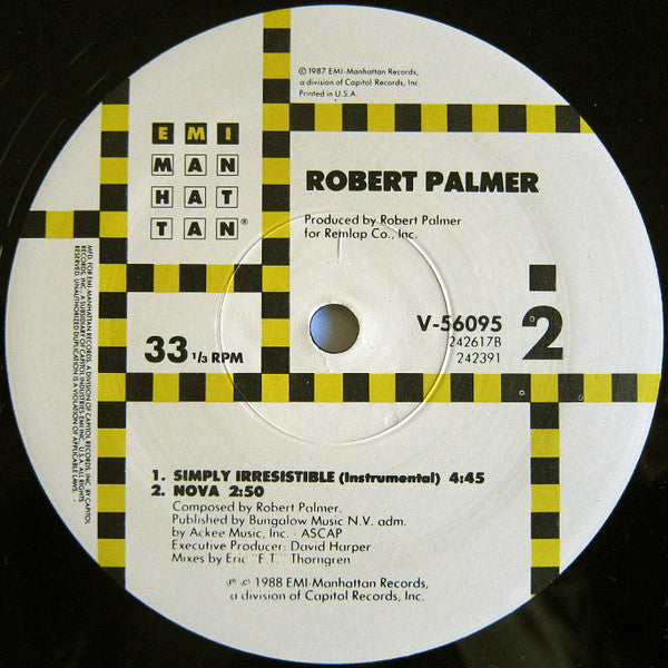 Robert Palmer : Simply Irresistible (Extended Version) (12", Single)