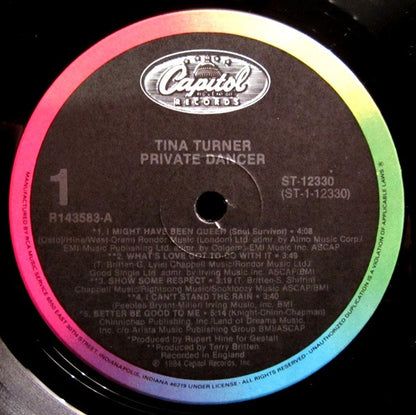 Tina Turner : Private Dancer (LP, Album, Club, RCA)