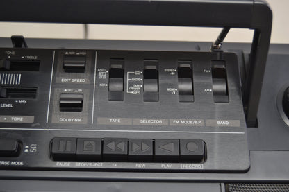 Panasonic RX-DT50, Vertical CD Player Stereo AM / FM Radio Dual Cassette 1980's 8 Fully Serviced * New Belts