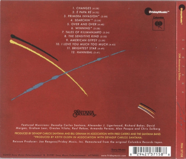 Santana : Zebop! (CD, Album, RM, Car)
