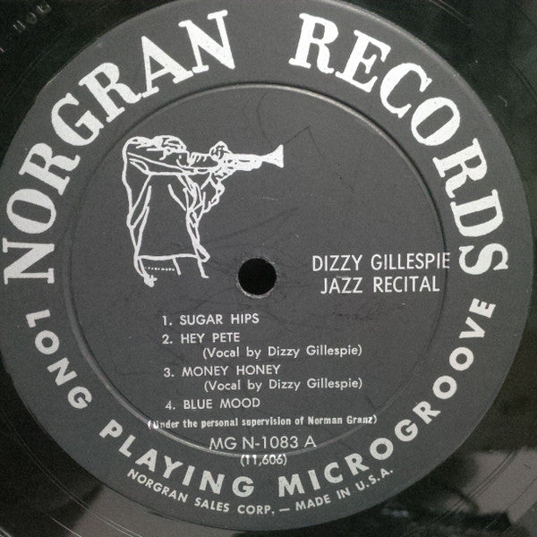 Dizzy Gillespie : Jazz Recital (LP, Album, Mono)