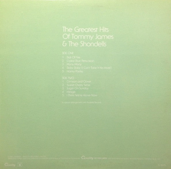 Tommy James & The Shondells : Greatest Hits (LP, Comp, RE)
