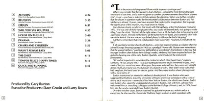 Gary Burton : Reunion (CD, Album)