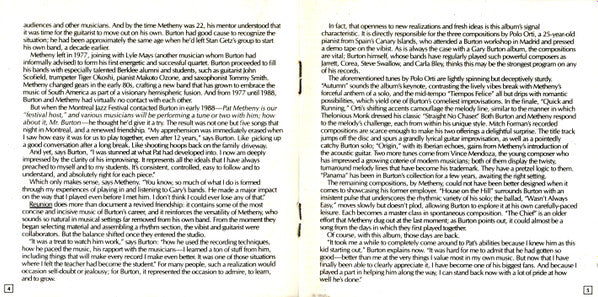 Gary Burton : Reunion (CD, Album)