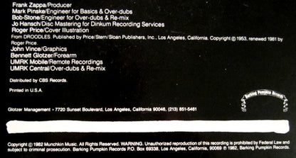 Zappa* : Ship Arriving Too Late To Save A Drowning Witch (LP, Album, Ter)