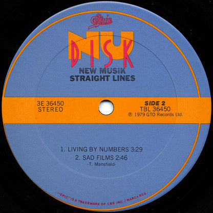 New Musik : Straight Lines (10")