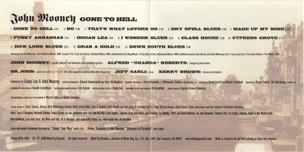 John Mooney : Gone To Hell (CD, Album)