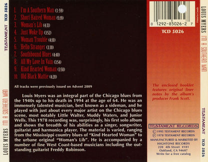 Louis Myers : I'm A Southern Man (CD, Album, RE)