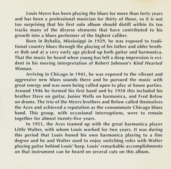 Louis Myers : I'm A Southern Man (CD, Album, RE)