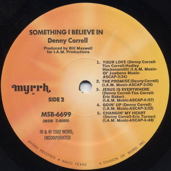 Denny Correll : Something I Believe In (LP, Album)