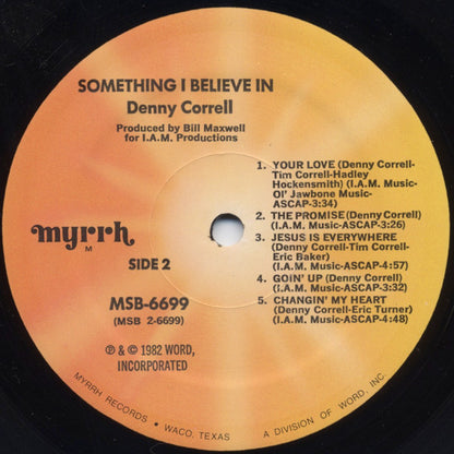 Denny Correll : Something I Believe In (LP, Album)