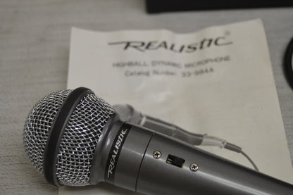 Realistic 33-984A Highball Dynamic Microphone * Box * Manual * Fully Serviced