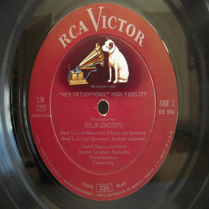 Kogan*, Monteux*, Boston Symphony* – Khachaturian* / Saint-Saens* : Violin Concerto / Havanaise (LP, Album, Mono)