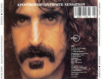 Frank Zappa : Apostrophe' / Overnite Sensation (CD, Comp, Club, RE)
