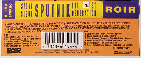 Sigue Sigue Sputnik : The 1st Generation (Cass, Chr)