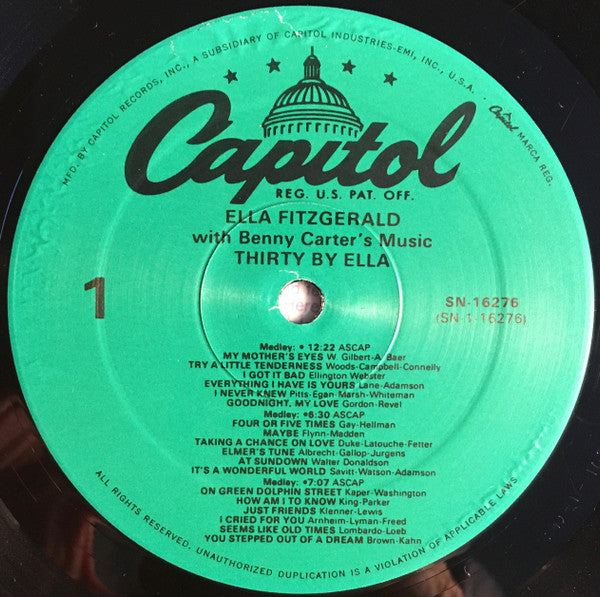 Ella Fitzgerald : 30 By Ella (LP, Album, RE)