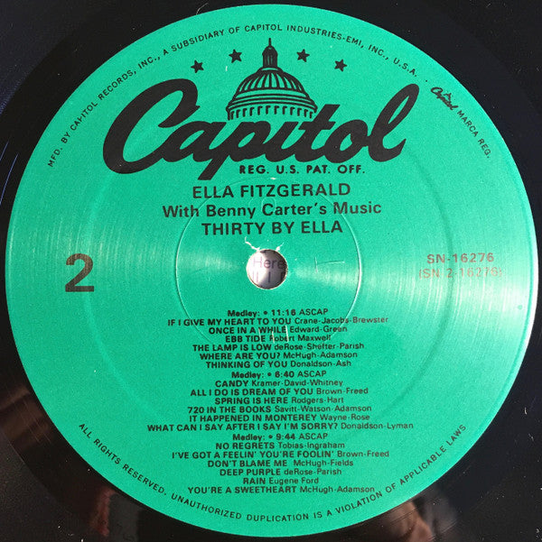 Buy Ella Fitzgerald : 30 By Ella (LP, Album, RE) Online for a