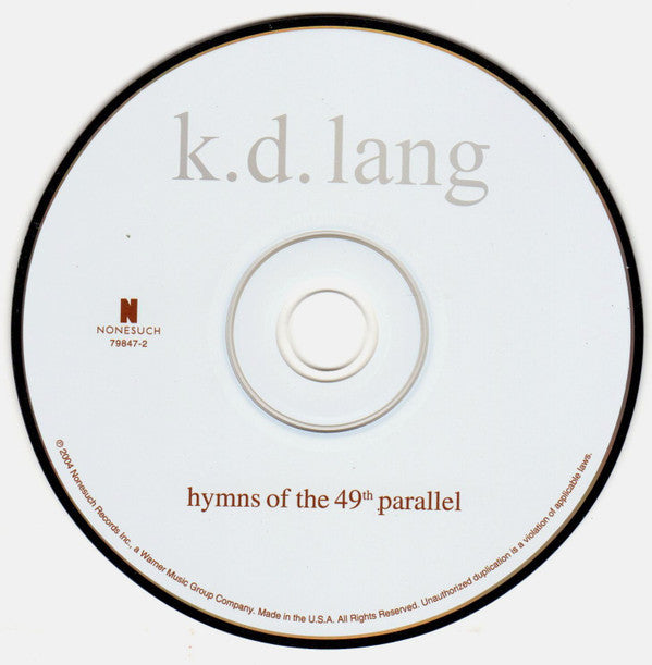 k.d. lang : Hymns Of The 49th Parallel (CD, Album)