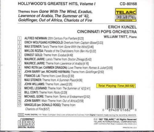 Erich Kunzel, Cincinnati Pops Orchestra : Hollywood's Greatest Hits, Vol. 1 (CD, Album)