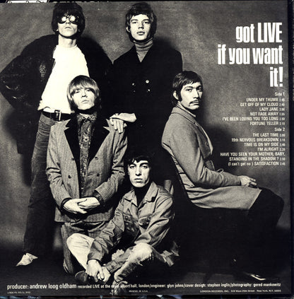 The Rolling Stones : Got Live If You Want It! (LP, Album, Mono, Bes)