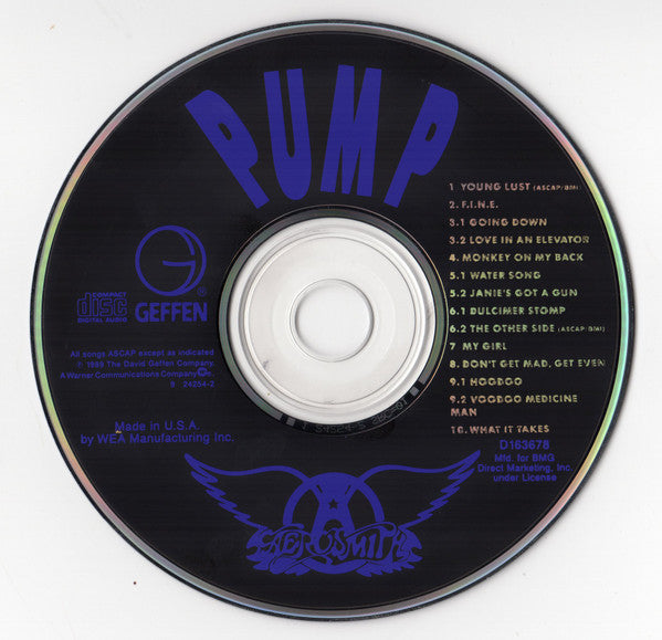 Aerosmith : Pump (CD, Album, Club, BMG)