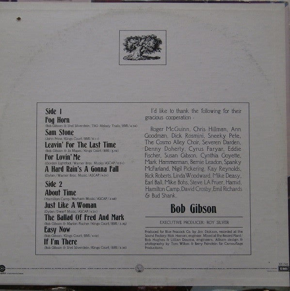 Bob Gibson : Bob Gibson (LP, Album, Red)