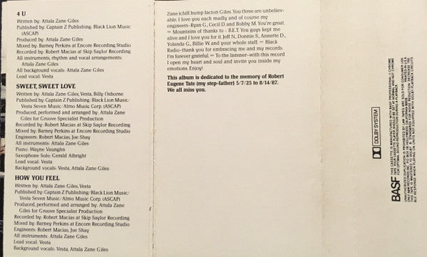 Vesta Williams : Vesta 4 U (Cass, Album, R, )