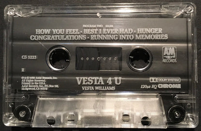 Vesta Williams : Vesta 4 U (Cass, Album, R, )
