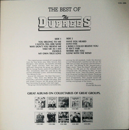 The Duprees : The Best Of The Duprees (LP, Comp)