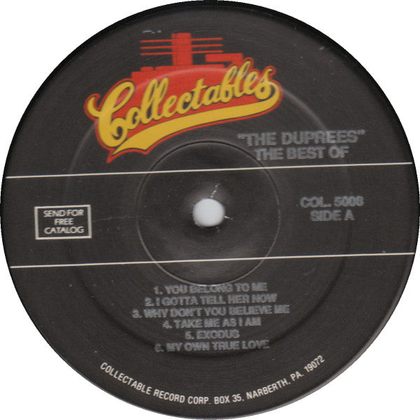 The Duprees : The Best Of The Duprees (LP, Comp)