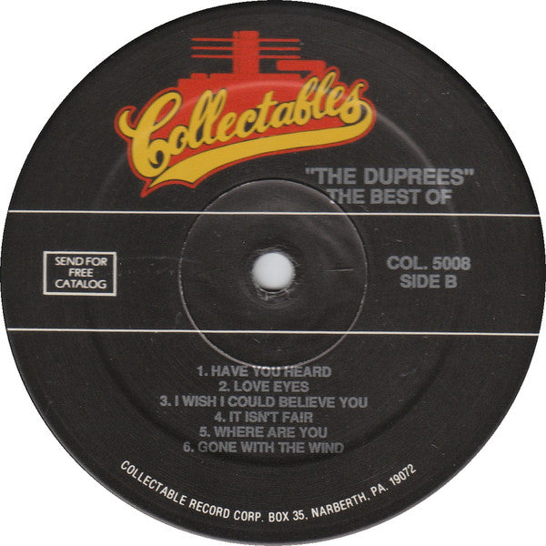 The Duprees : The Best Of The Duprees (LP, Comp)