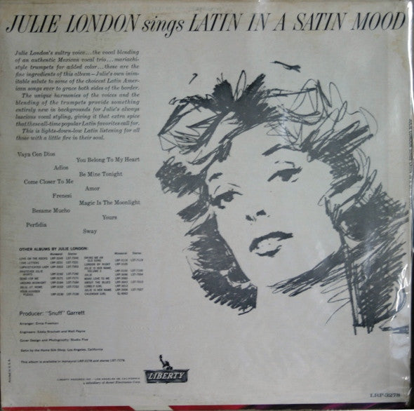 Julie London : Julie London Sings Latin In  A Satin Mood (LP, Album, Mono)